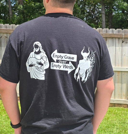 Empty Grave over Empty Words design